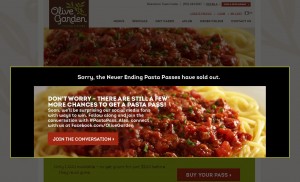 7 weeks of never-ending pasta @ Olive Garden for $100 (SOLD OUT!)