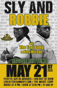 Sly and Robbie & The Taxi Gang with Bitty McLean + Frankie Hernandez @ The Ashland Armory on 5/21/2015
