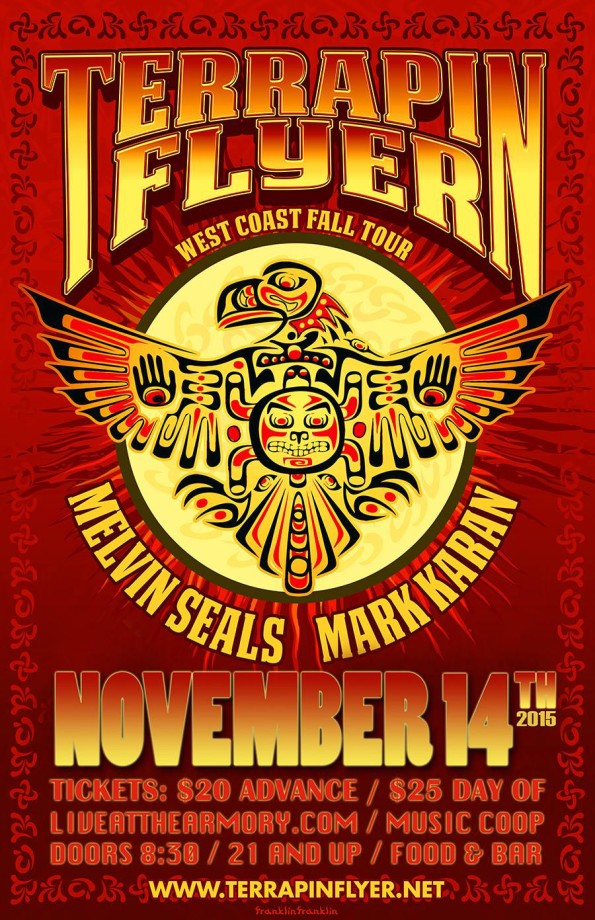 Terrapin Flyer ft. Melvin Seals (Jerry Garcia Band) @ The Historic Ashland Armory on 11/14/2015