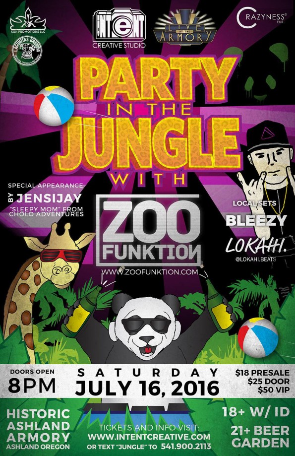 7/16/2016: Zoofunktion – Party in the Jungle @ The Historic Ashland Armory