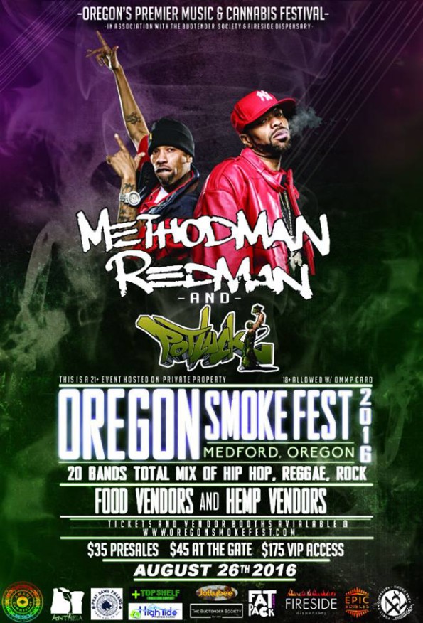 8/26/2016: Oregon Smoke Fest featuring Methodman, Redman & Potluck