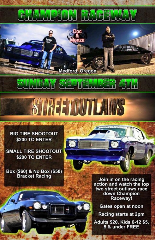 9/4/2016: Street Outlaws @ Champion Raceway (Medford, OR)