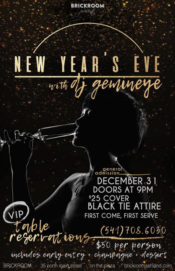 12/31/2016: New Year’s Eve w/DJ Gemineye @ The Brickroom