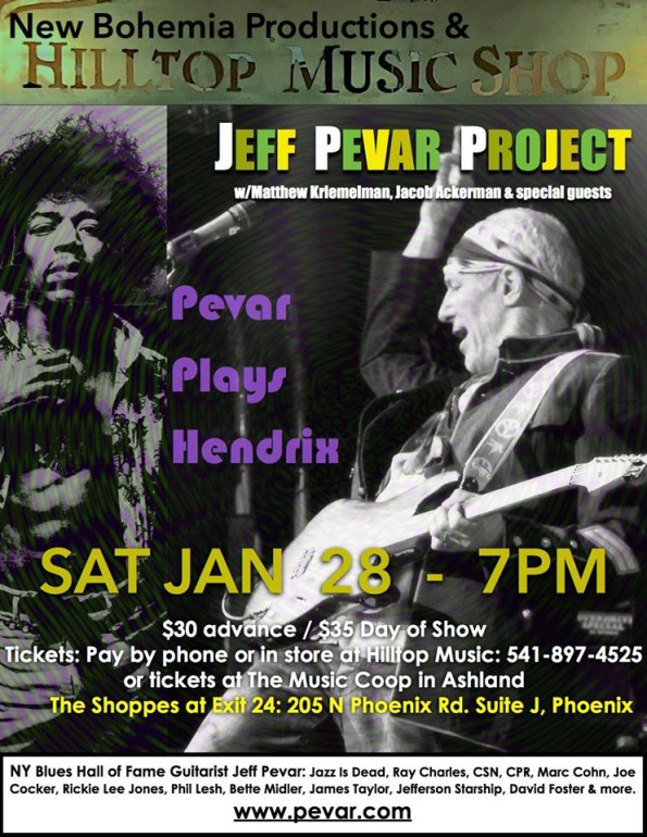 1/28/2017: Pevar Plays Hendrix @ The Hilltop Music Shop