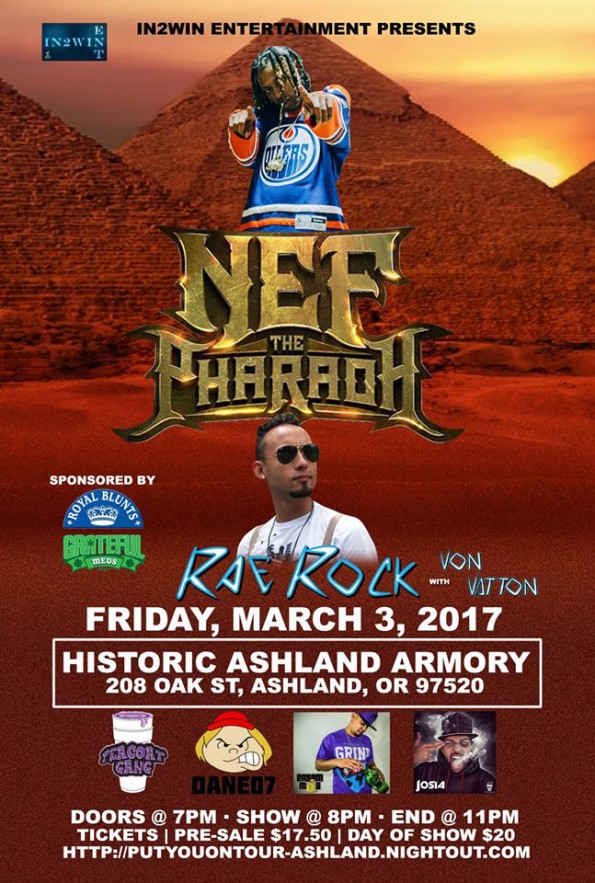 3/3/2017: Nef The Pharaoh & Rae Rock @ The Historic Ashland Armory