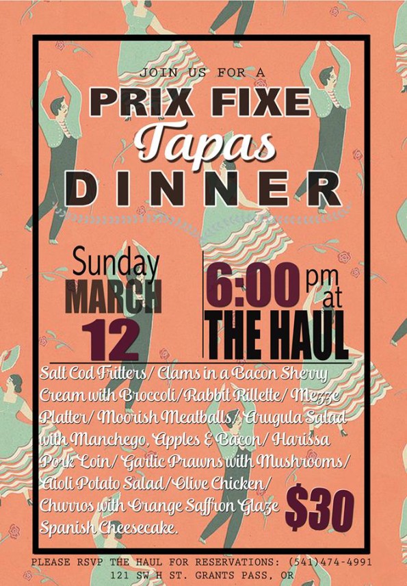 3/12/2017: Prix Fixe Tapas Dinner @ The Haul