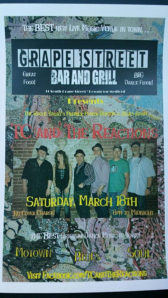3/18/2017: TC & The Reactions @ Grape Street Bar & Grill