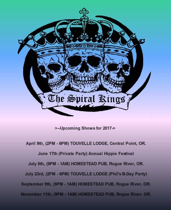 4/9/2017: The Spiral Kings @ Touvelle Lodge in Central Point