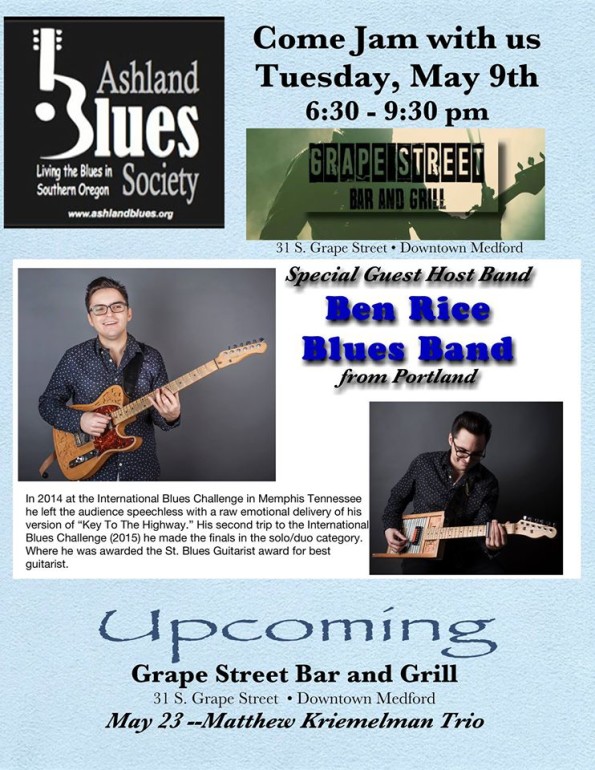 5/9/2017: Ben Rice Blues Band Jam @ Grape Street Bar & Grill (Medford, OR)