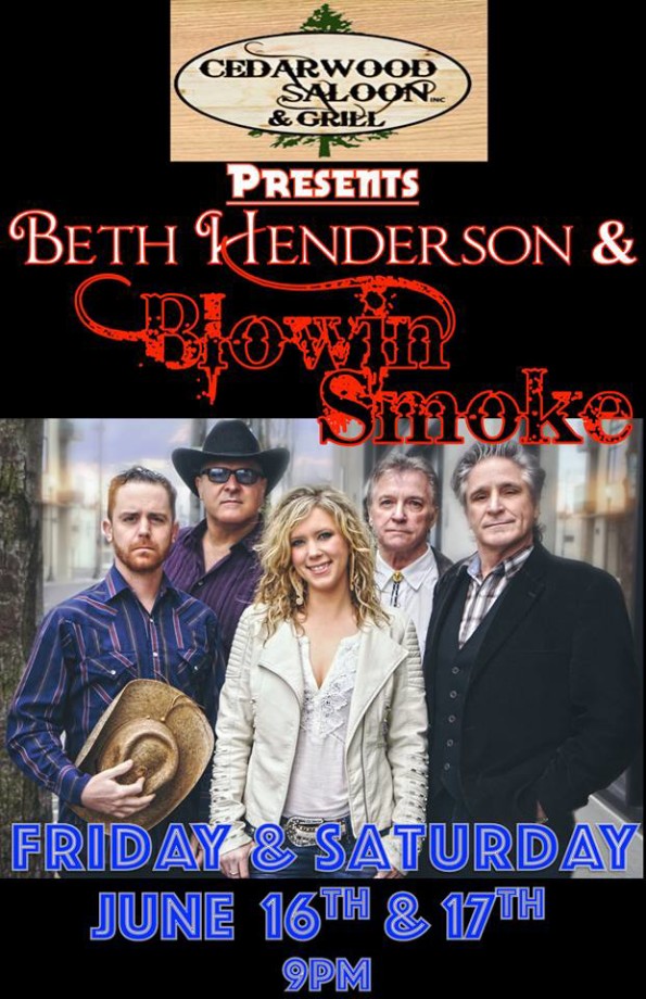 6/16/2017: Beth Henderson & Blowin Smoke @ Cedarwood Saloon & Grill (Grants Pass, OR)