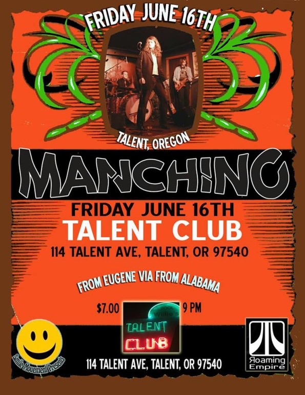 6/16/2017: Manchino @ The Talent Club (Talent, OR)