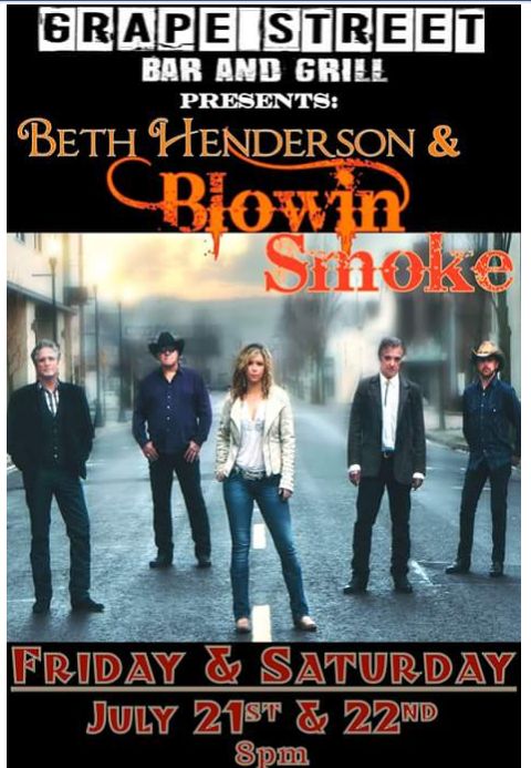 7/21/2017: Beth Henderson & Blowin Smoke @ Grape Street bar & Grill (Medford, OR)