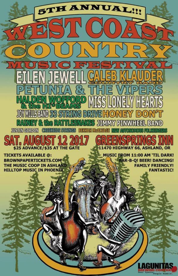 8/12/2017: 5th Annual West Coast Country Music Festival (Ashland, OR)