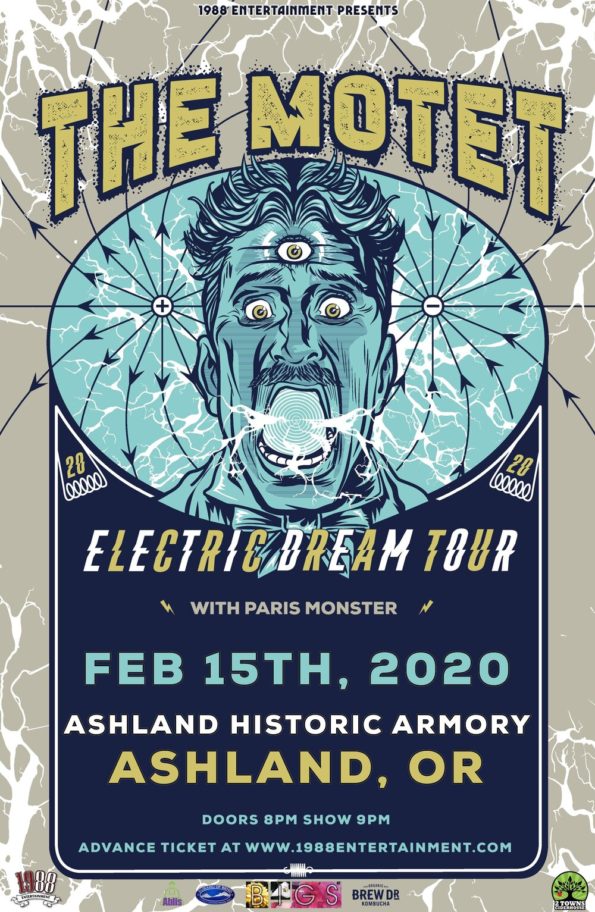 2/15/2019: The Motet Electric Dream Tour @ The Historic Ashland Armory (Ashland, OR)
