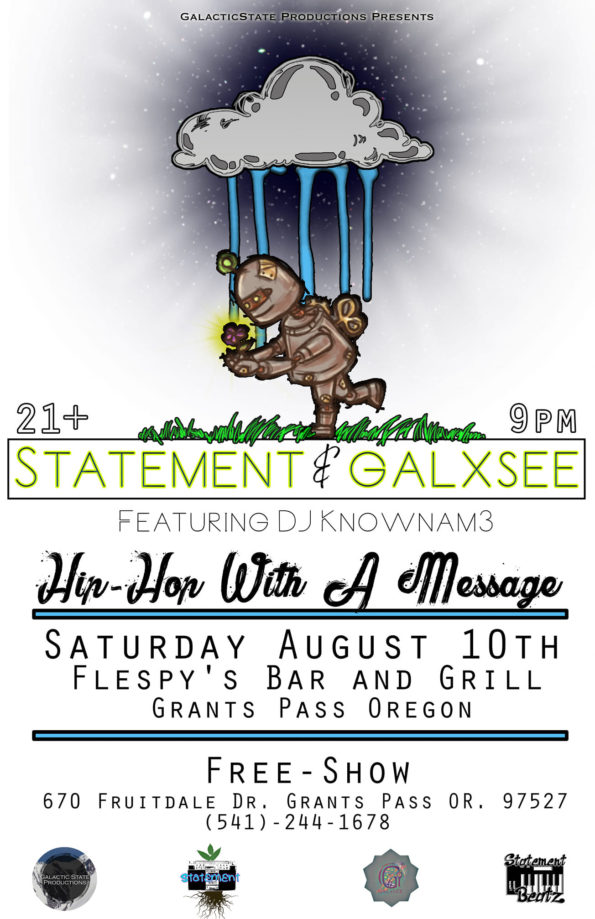 8/10/2019: Statement & Galxsee @ Flespy’s Bar & Grill, Grants Pass