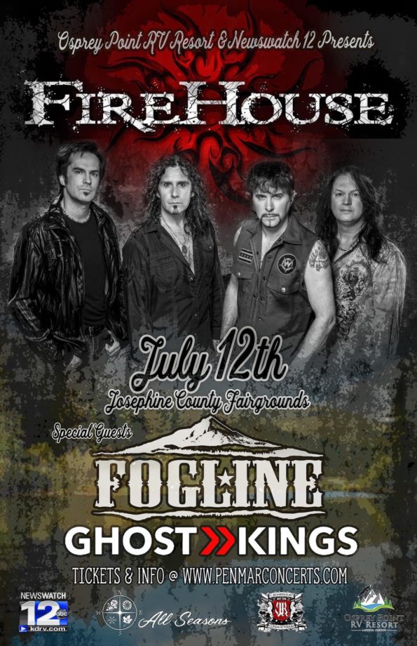 7/12/2019: Firehouse w/Fogline @ The Josephine County Fairgrounds (Grants Pass, OR)