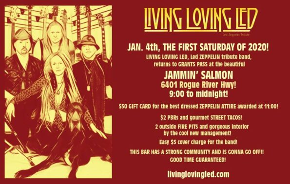 1/4/2020: Living Loving Led @ Jammin’ Salmon (Grants Pass, OR)