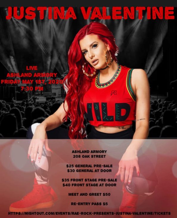 5/1/2020, Justina Valentine @ The Ashland Armory (Ashland, OR)