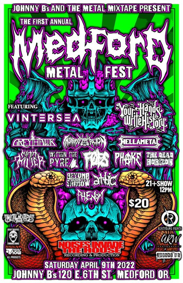 [4/9/2022] 1st Annual METAL FEST @ Johnny B’s (Medford, OR)