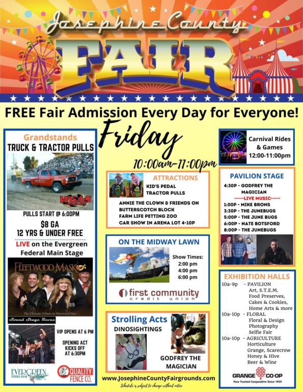 8/10/2022 – 8/10/2022: Josephine County Fair (Grants Pass, OR)