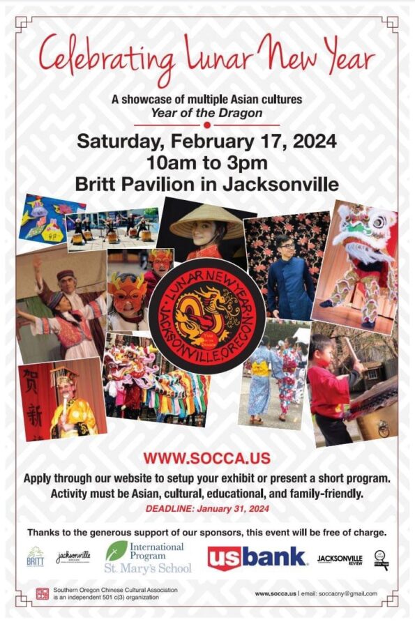 [2/17/2024] Chinese New Year, Year Of The Dragon @ The Britt Pavilion in Jacksonville, OR