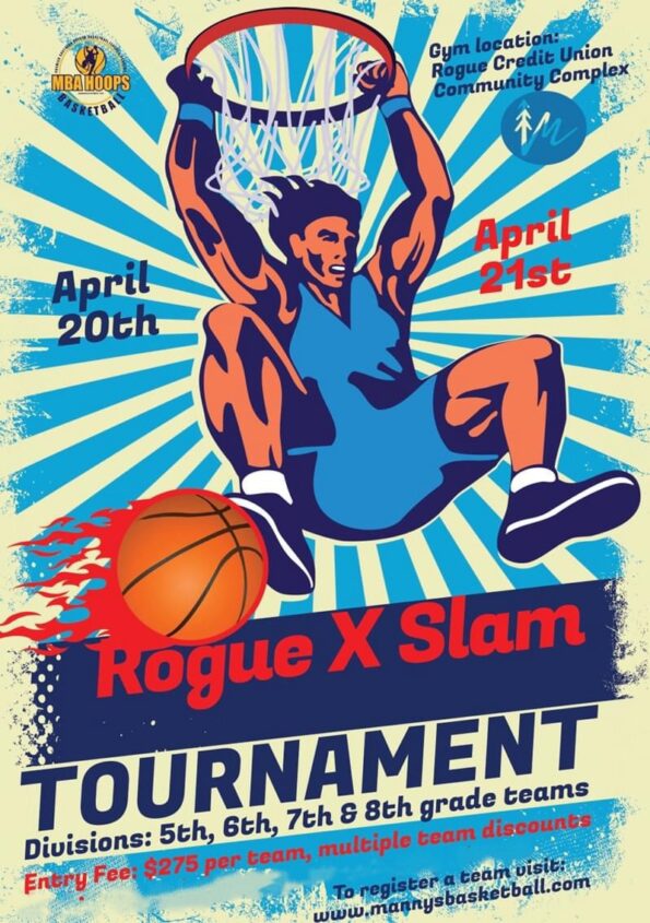[4/20/2024 & 4/21/2024] Rogue X Slam Basketball Tournament @ The Rogue Credit Union Community Complex in Medford, OR