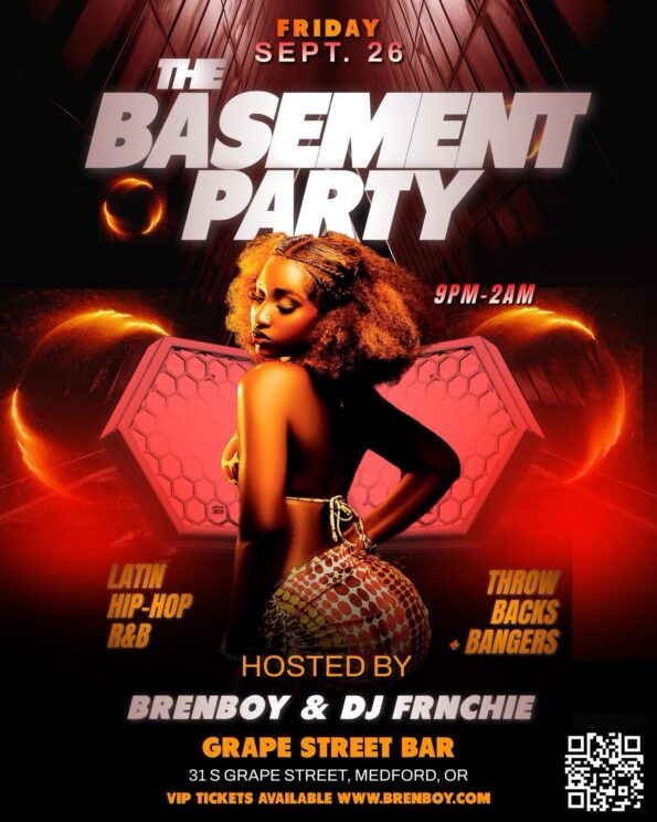 [9/26/2025] The Basement Party w/BRENBOY (Brendon Reyes) & DJ Frnchie (Yannick Babia) @ Grape Street Bar & Grill (Medford, OR)