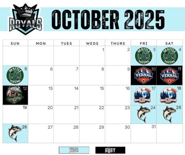 [OCTOBER] Rogue Valley Royals Ice Hockey Schedule @ The RRRink (Medford, OR)