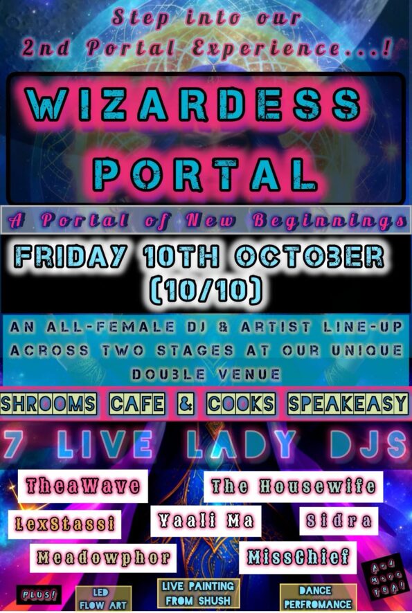 [10/10/2025] Wizardess Portal @ Shrooms Cafe & Cooks Speakeasy (Ashland, OR)