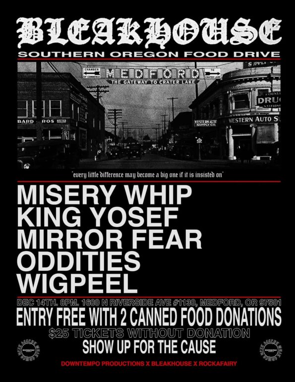 [12/14/2025] Blackhouse Southern Oregon Food Drive Show @ The Rockafairy (Medford, OR)