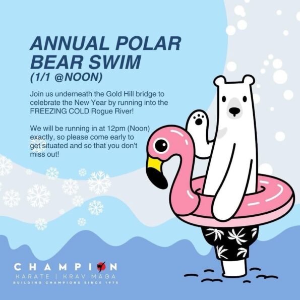 [1/1/2026] Annual Polar Bear Swim @ Gold Hill Bridge (Gold Hill, OR)