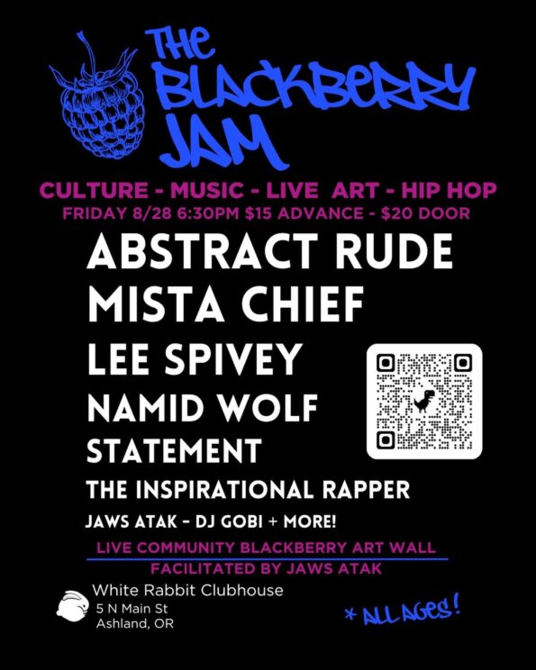 [8/28/2026] Abstract Rude, Mista Chief, Lee Spivey, Namid Wolf, Statement, JawsAtak, DJ Gobi, and more @ The White Rabbit Clubhouse (Ashland, OR)